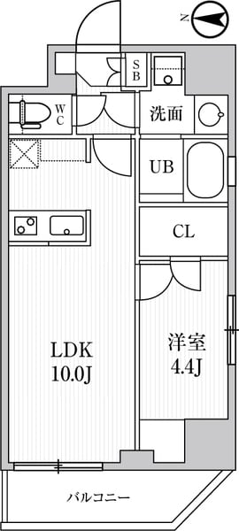 シーズンフラッツ住吉の物件間取画像