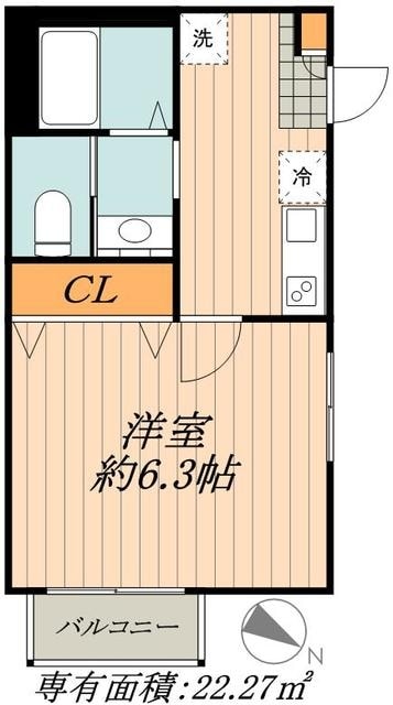 キャメル竹ノ塚IIの物件間取画像