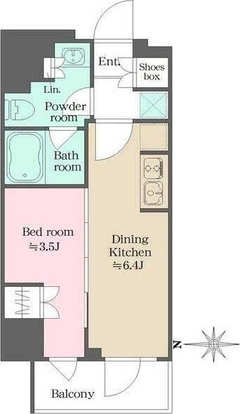 ウエリスアーバン錦糸町の物件間取画像