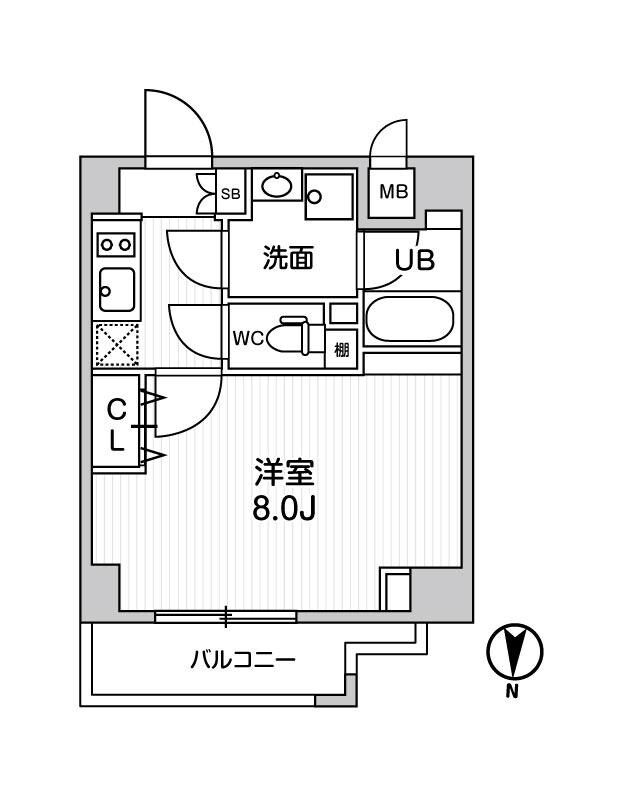 ALTERNA菊川IIの物件間取画像