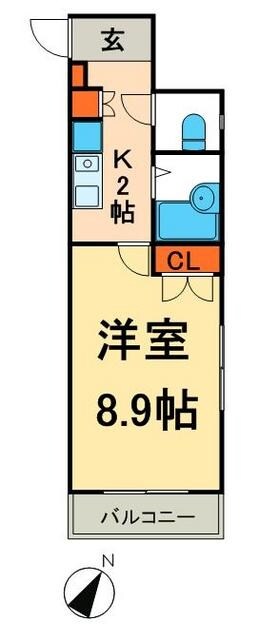 グランヴァン水天宮IIの物件間取画像