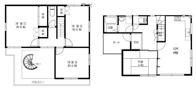 新吉田東貸家の物件間取画像