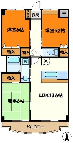 パレスサントピアVの物件間取画像