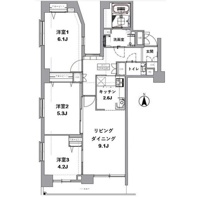 アプリーレ日吉本町の物件間取画像