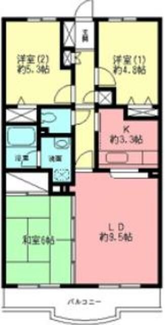 ベルコリーヌ梶ヶ谷の物件間取画像