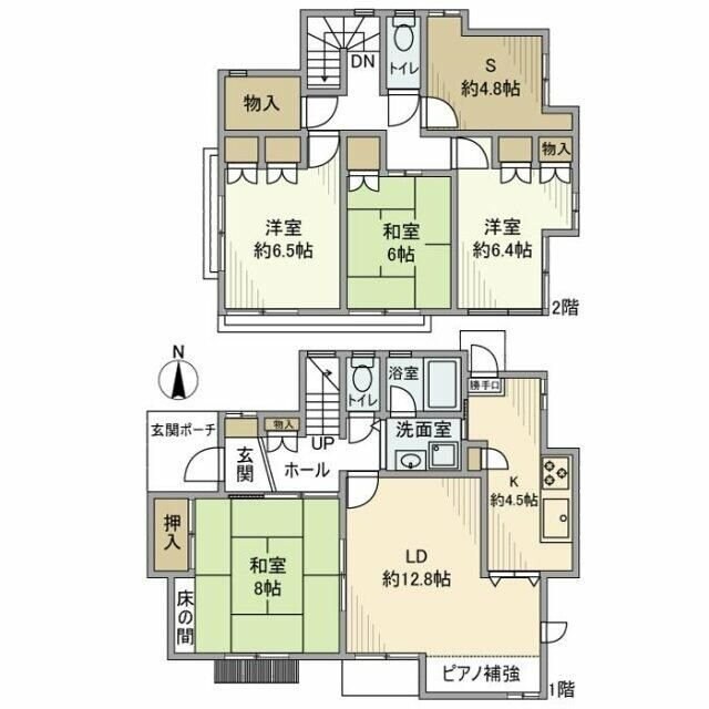 日吉戸建の物件間取画像