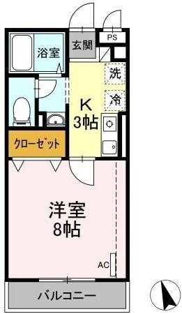 アムール大倉山　B棟の物件間取画像