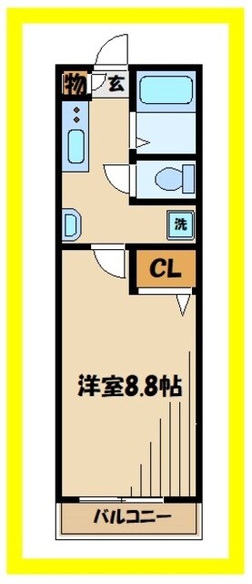 クレアール新城の物件間取画像