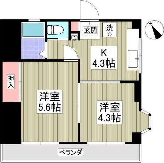 ディネリリーマンションの物件間取画像