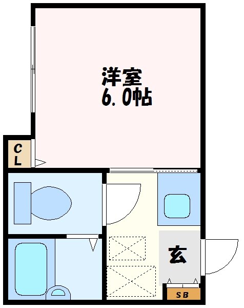 モンステラ高田Ｂの物件間取画像