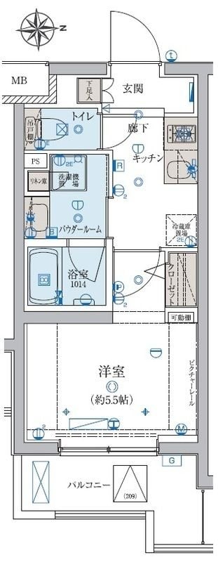 リヴシティ妙蓮寺の物件間取画像