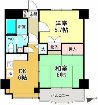 マキシムＩＫ６の物件間取画像