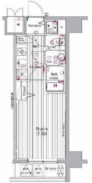 グランド・ガーラ新横浜Ｓｏｕｔｈの物件間取画像