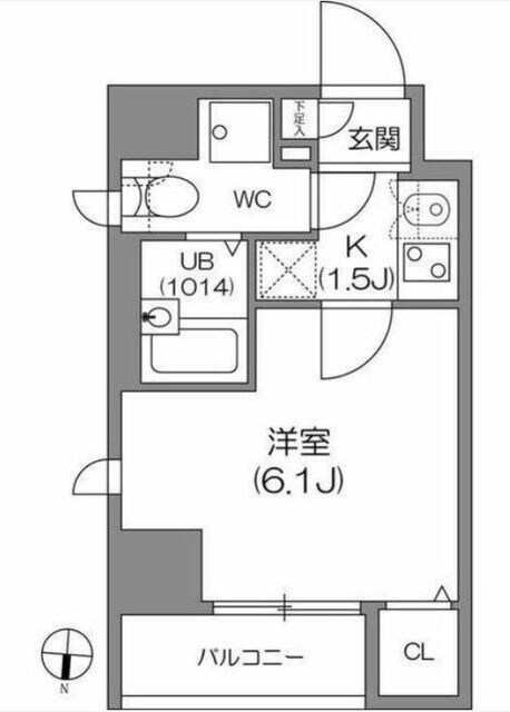 アジールコート中野坂上の物件間取画像