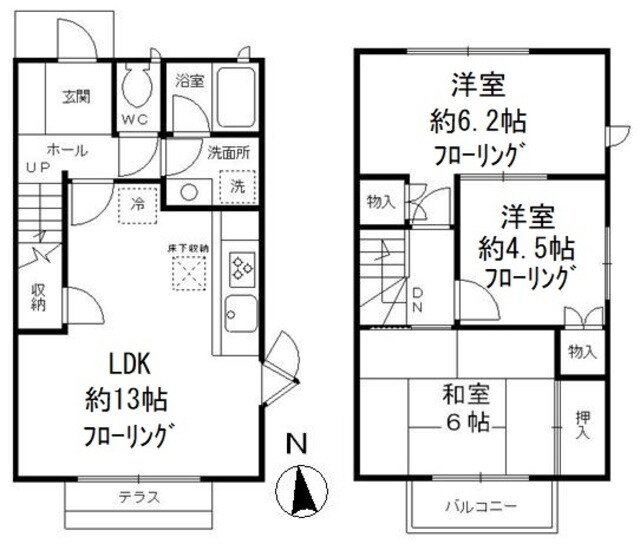 ル・ワゾブル三鷹の物件間取画像