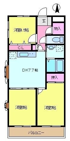 ハーネス真南風の物件間取画像