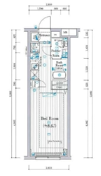 プレール・ドゥーク中野上高田の物件間取画像