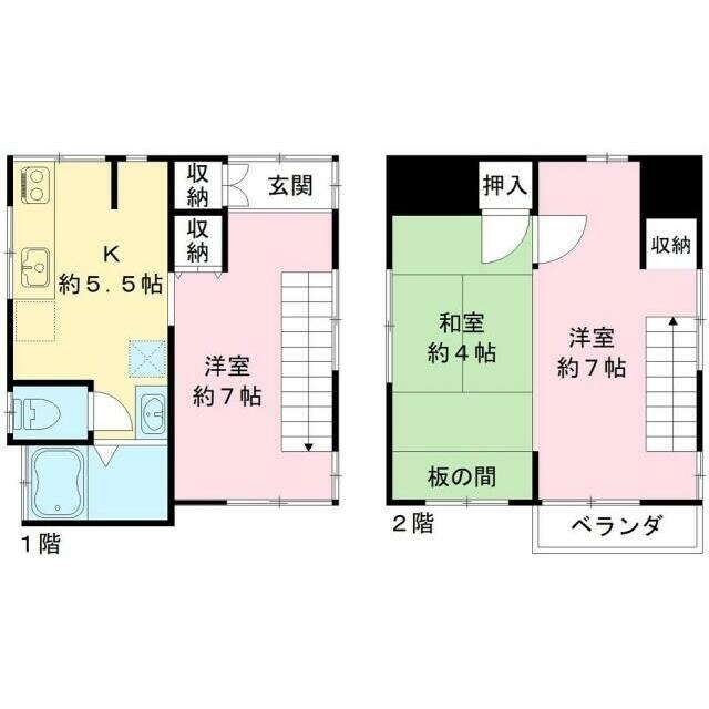 杉並区高井戸西戸建の物件間取画像