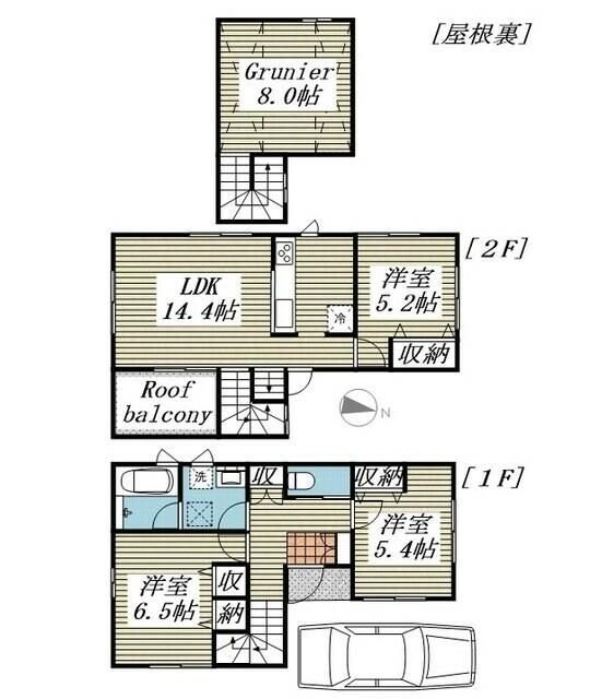 杉並区阿佐谷南1丁目戸建住宅の物件間取画像