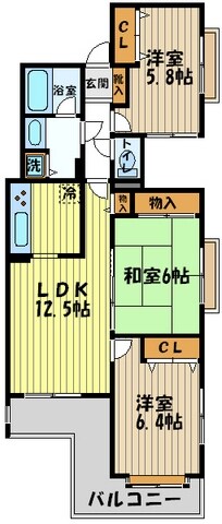 フィオーレ武蔵野の物件間取画像