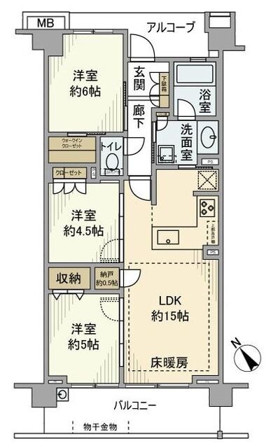 プラウド練馬光が丘公園の物件間取画像