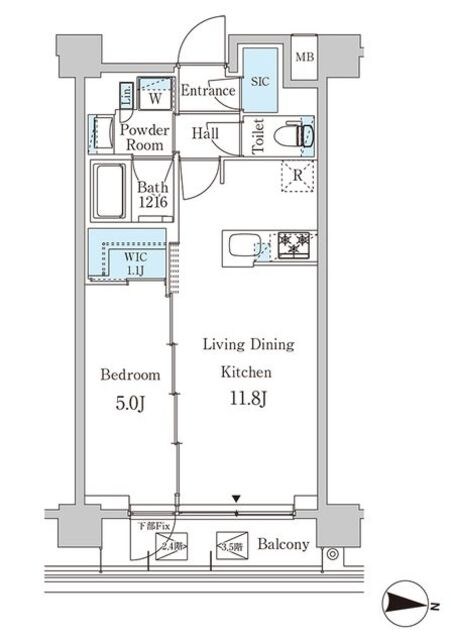 ジオエント中野弥生町の物件間取画像