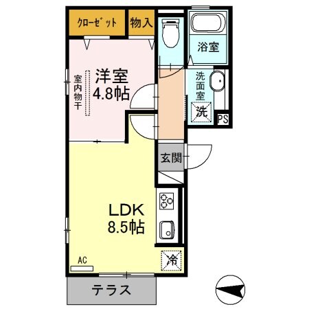 サンプレス芝の物件間取画像