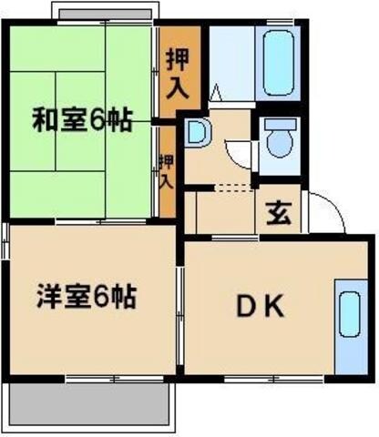 大川ハイツの物件間取画像