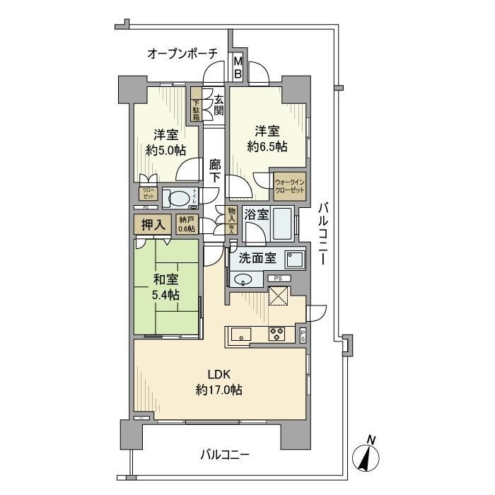 プラウド大宮の物件間取画像