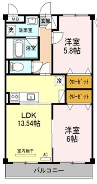 桜コートの物件間取画像