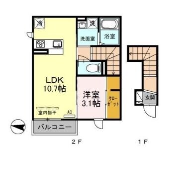 プリムヴェール　弐十弐番館の物件間取画像