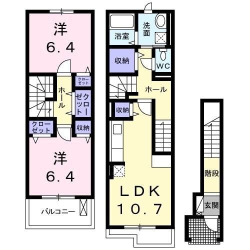 ライカム弐番館の物件間取画像