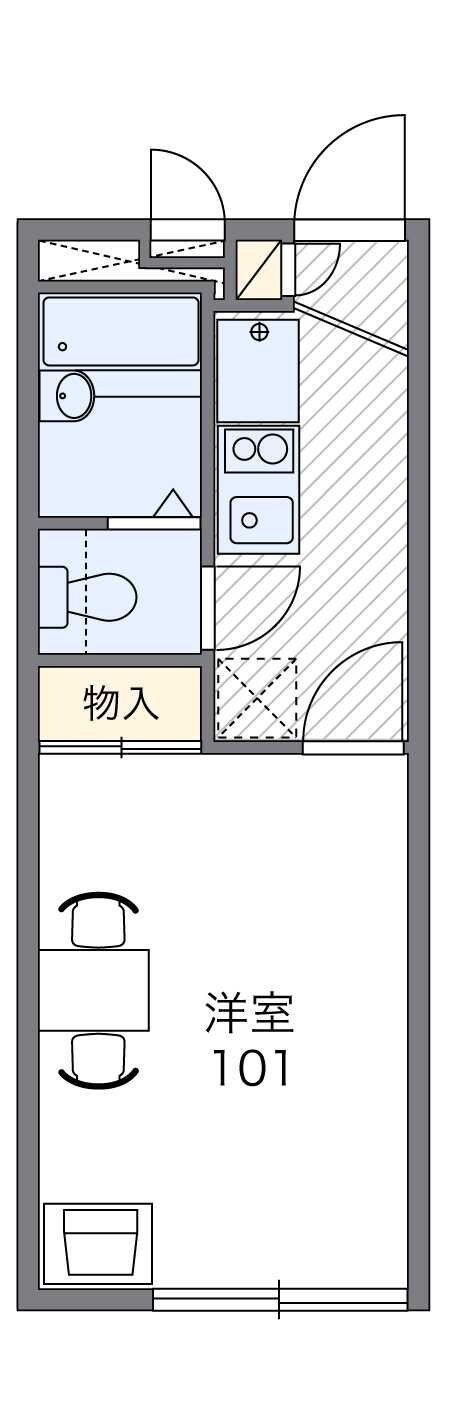 レオパレスアルビレオの物件間取画像