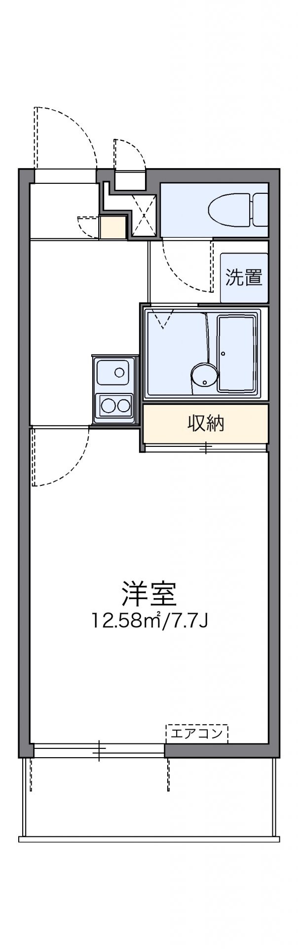 レオパレステリオスの物件間取画像