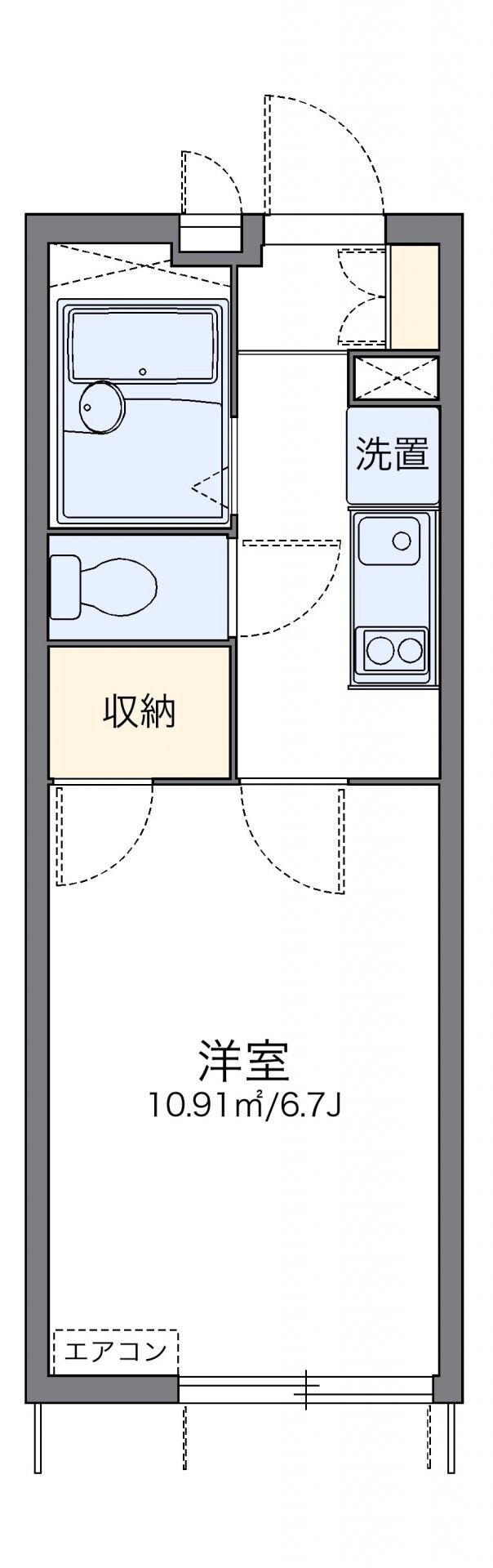 レオパレスＴＫ　ｏｎｅの物件間取画像