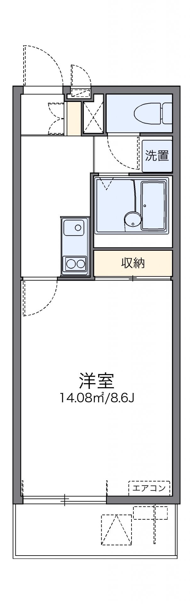 レオネクストリバーシティ本町の物件間取画像