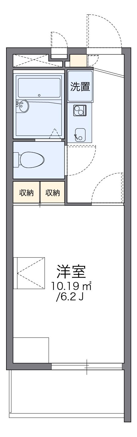 レオパレスルミエール０２の物件間取画像