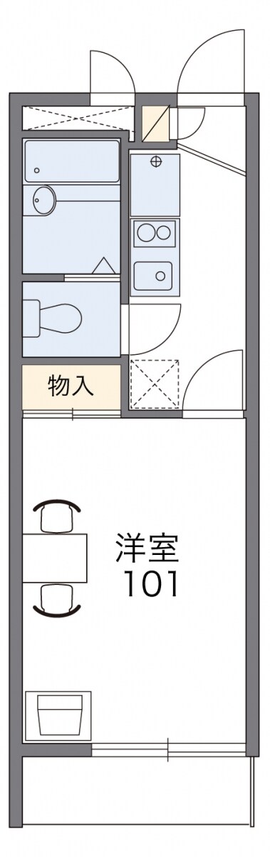 レオパレスラヴェンナの物件間取画像