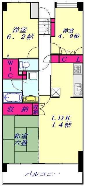 川口パークハウスの物件間取画像