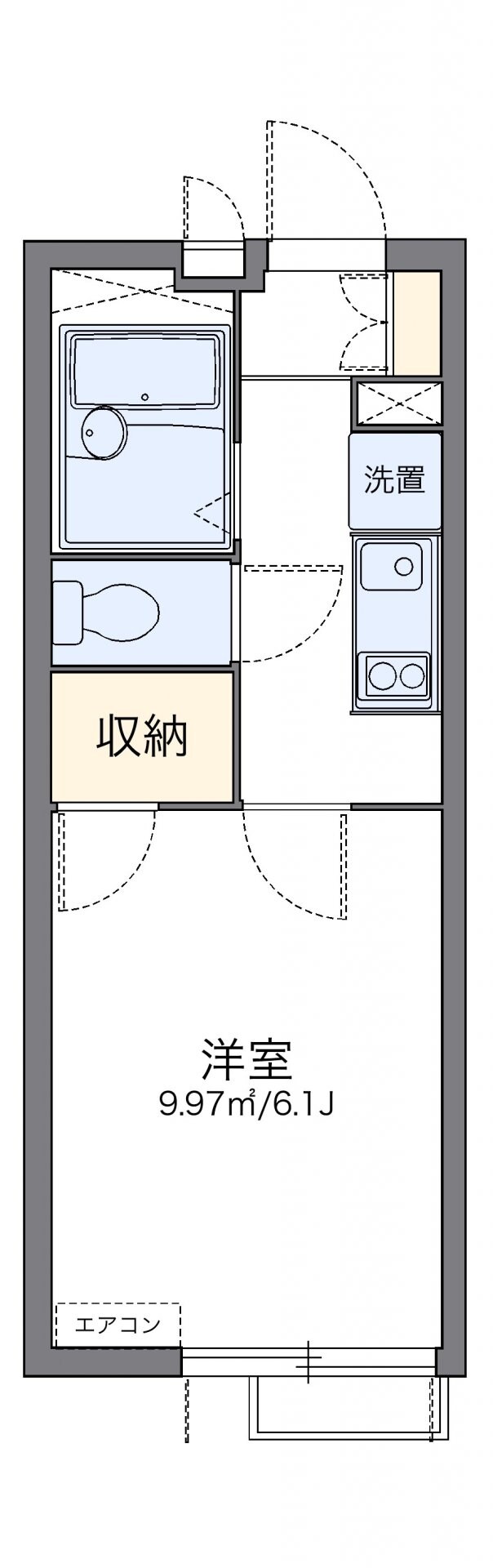 レオパレスブルーシャインの物件間取画像