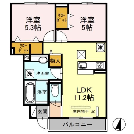 ボンヌールの物件間取画像