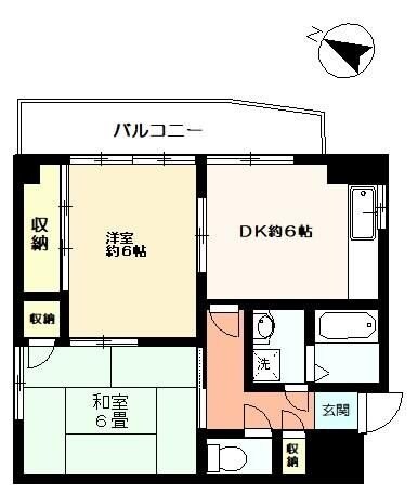 大黒屋レヂデンスIIの物件間取画像