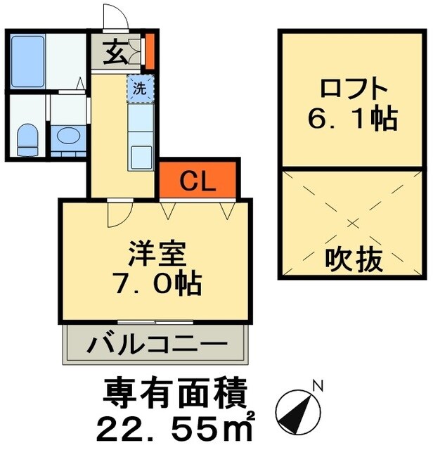 クリーク幕張の物件間取画像