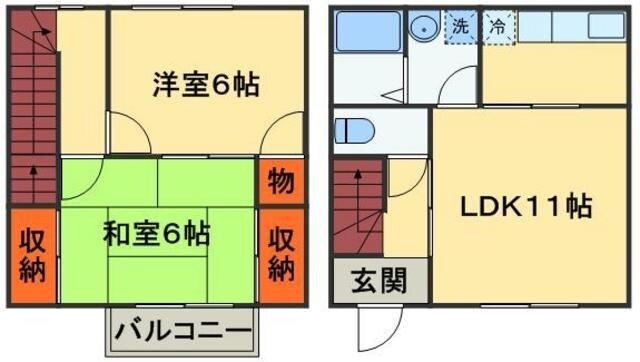 ヤヨイハイツの物件間取画像