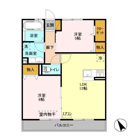 クラヴィーア船橋三山の物件間取画像