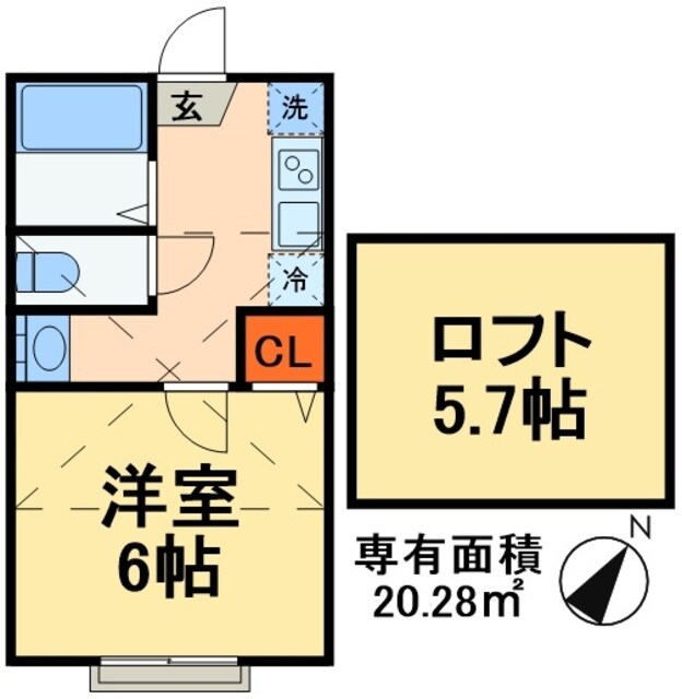 レジデンスコースト稲毛海岸の物件間取画像