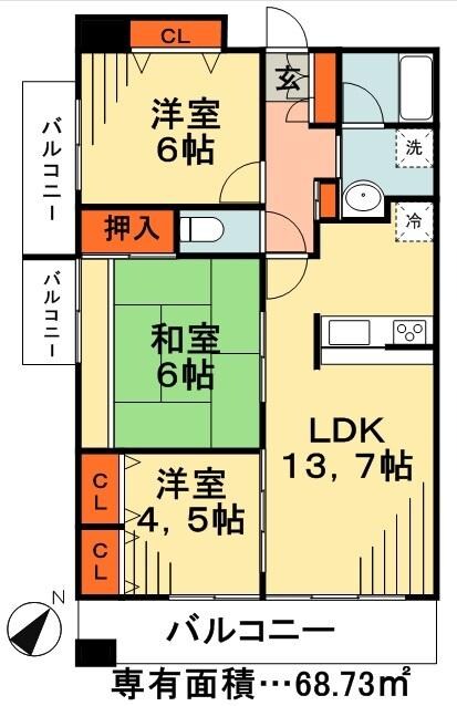 グランリーブルの物件間取画像