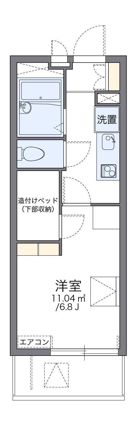 レオパレスグリーンシャルマンの物件間取画像