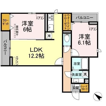 D-ROOM新宿I-Bの物件間取画像