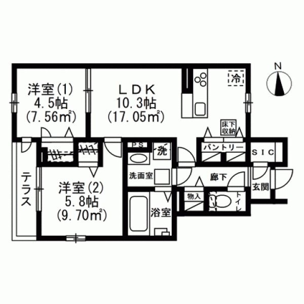 メルヴェーユ代沢の物件間取画像